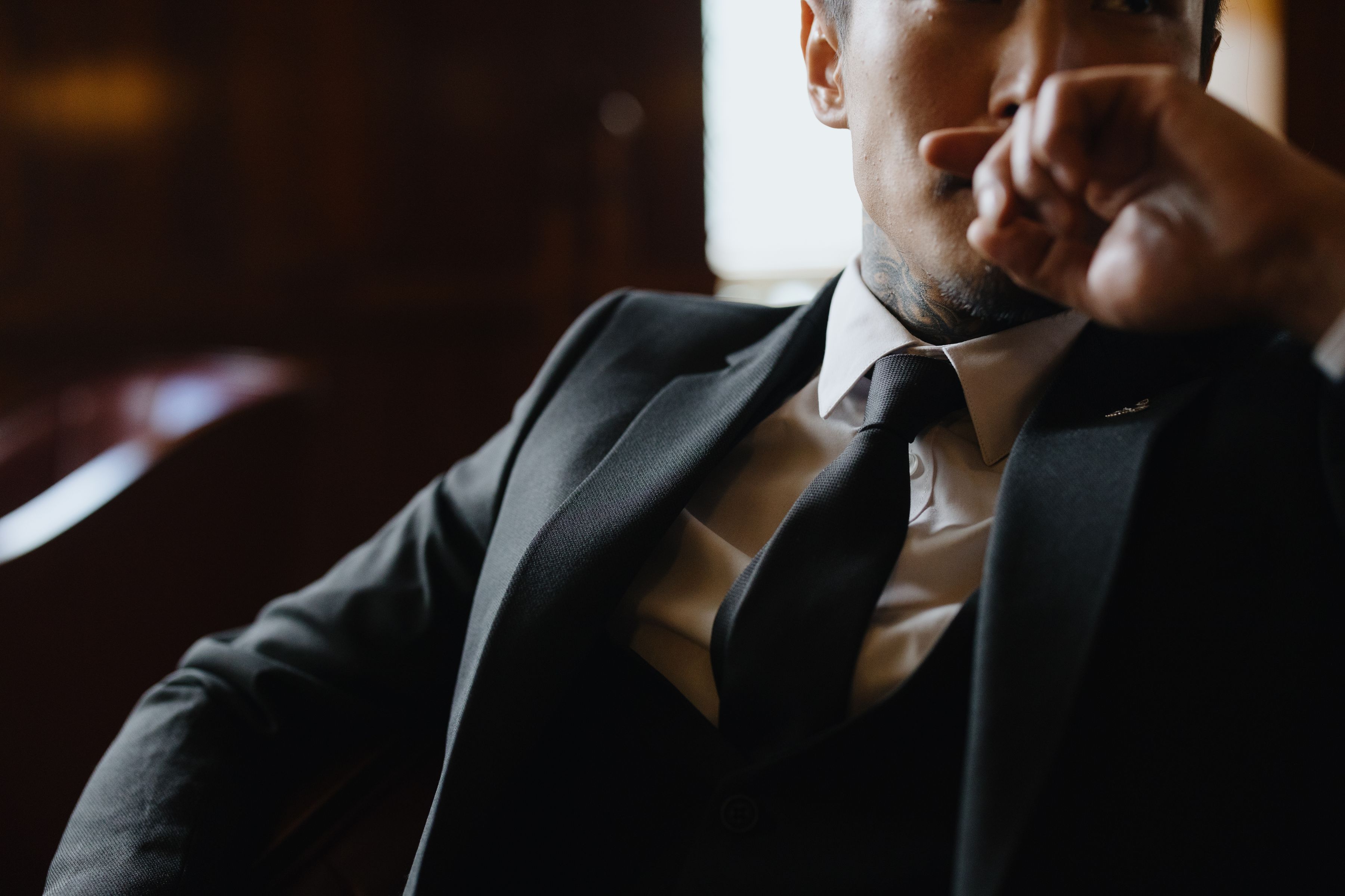 Executive in tailored suit